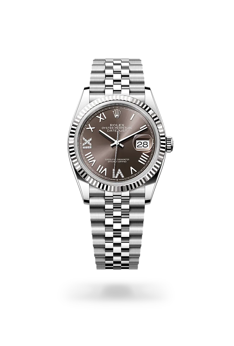 Rolex Datejust 36, Oyster, 36 mm, acciaio Oystersteel e oro bianco