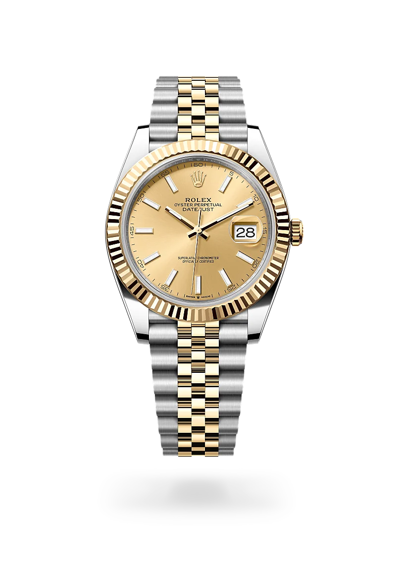 RolexDatejust 41, Oyster, 41 mm, acciaio Oystersteel e oro giallo