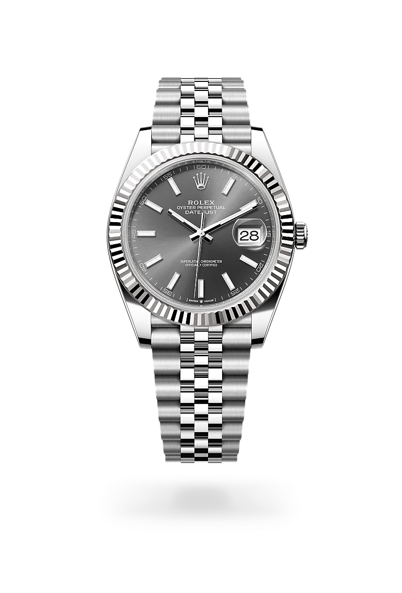 Rolex Datejust 41, Oyster, 41 mm, acciaio Oystersteel e oro bianco