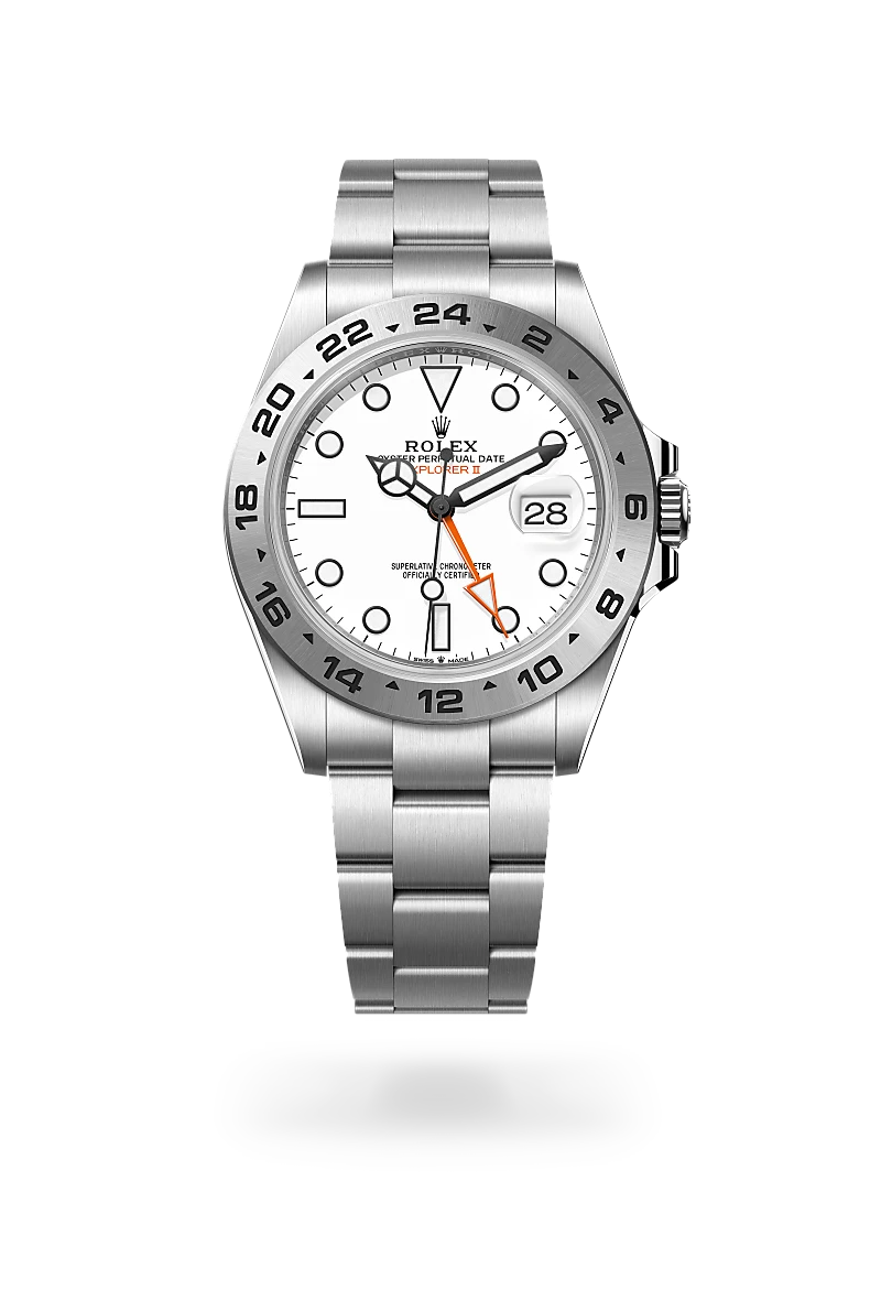 Rolex Explorer II, Oyster, 42 mm, acciaio Oystersteel