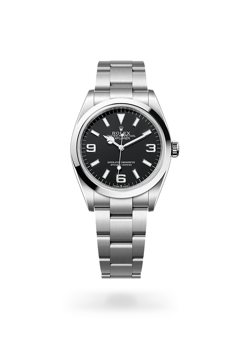 RolexExplorer 36, Oyster, 36 mm, acciaio Oystersteel