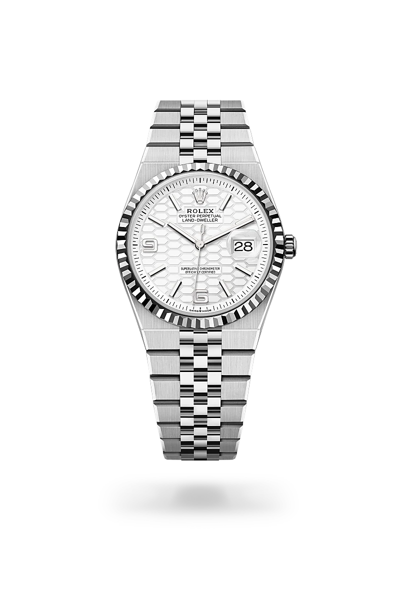 RolexLand-Dweller 36, Oyster, 36 mm, acciaio Oystersteel e oro bianco