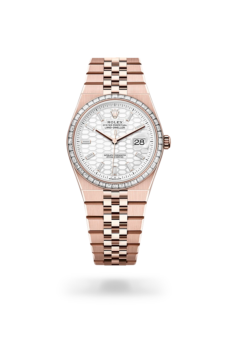 RolexLand-Dweller 36, Oyster, 36 mm, oro Everose e diamanti