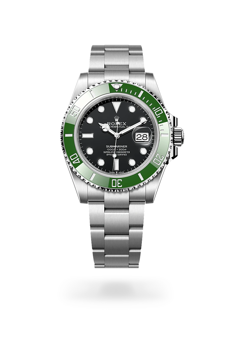 Rolex Submariner Date, Oyster, 41 mm, acciaio Oystersteel