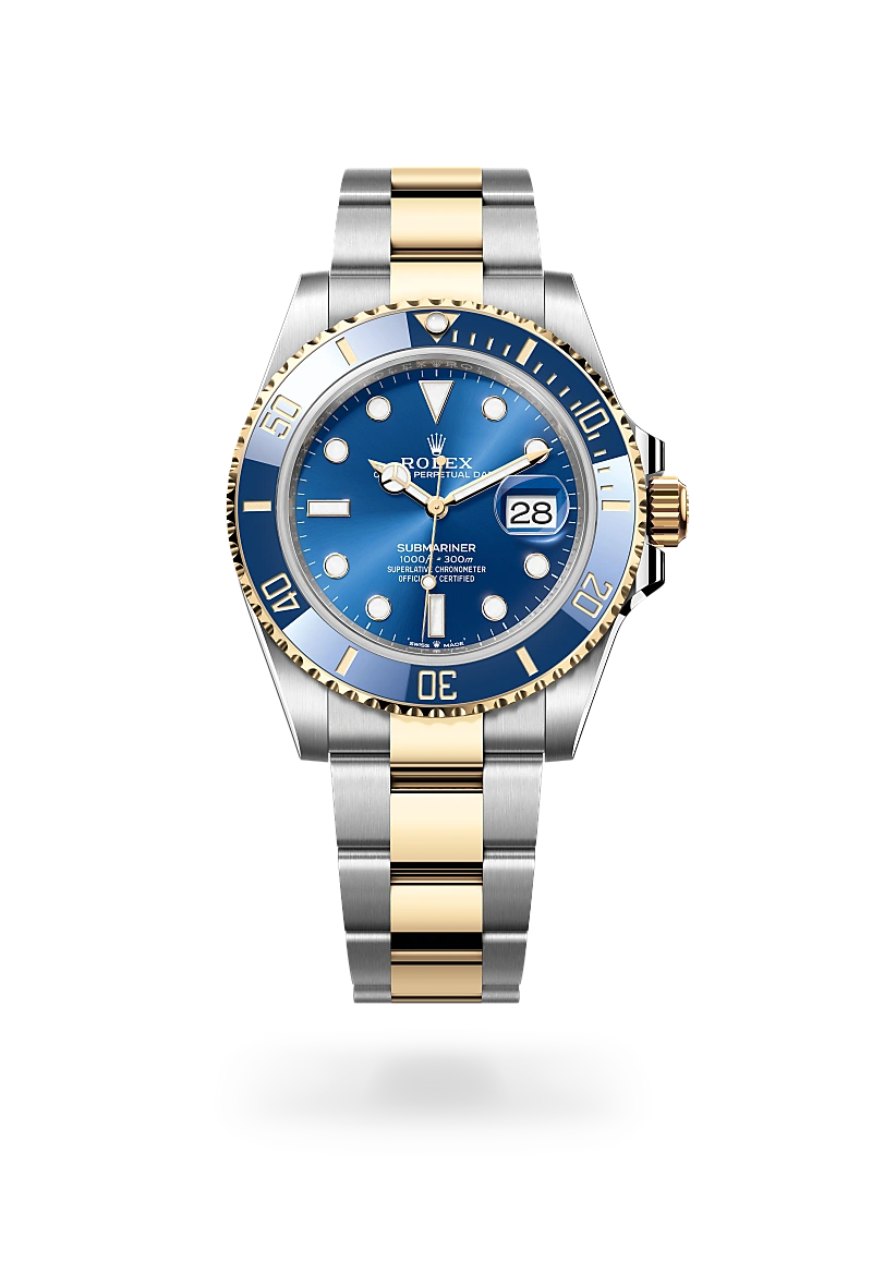 Rolex Submariner Date, Oyster, 41 mm, acciaio Oystersteel e oro giallo