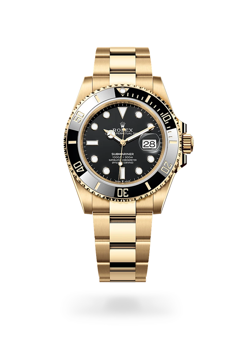 RolexSubmariner Date, Oyster, 41 mm, oro giallo